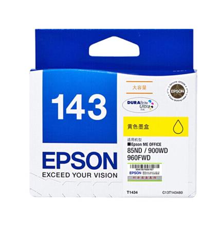 爱普生（EPSON） T143墨盒 T1434原装黄色墨盒 