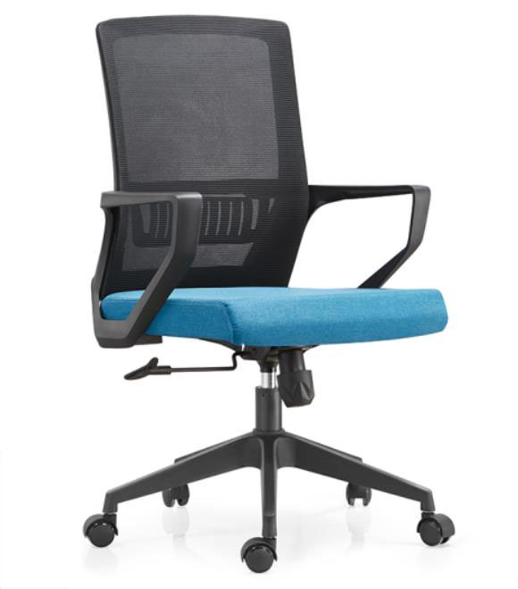 格林电脑椅家用会议办公椅升降转椅职员学习麻将座椅  B906蓝色 