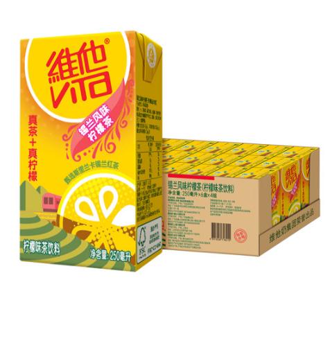维他奶 维他锡兰风味柠檬茶250ml*24盒 