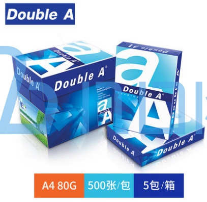 Double A A4 80g 打印纸复印纸办公用纸 5包/箱 
