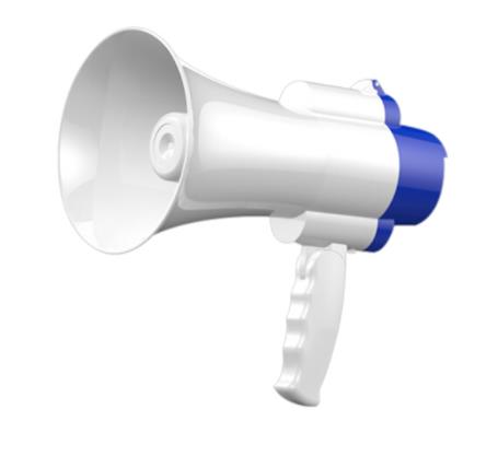 录音大喇叭扬声器户外手持宣传可充电喊话器扩音器大声公便携式高音小喇叭扬声器 白色 （XJ） 
