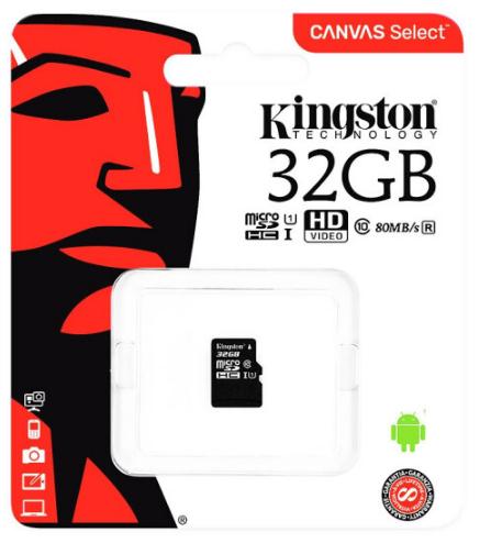 金士顿（Kingston）C10高速版（80mb/s） 32GB内存卡 