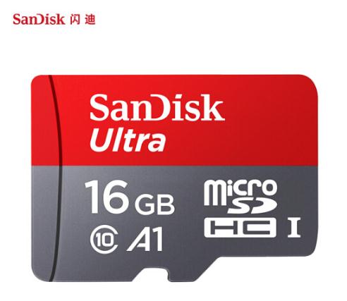 闪迪（SanDisk）16GB TF（MicroSD）存储卡 C10读速98MB/s 