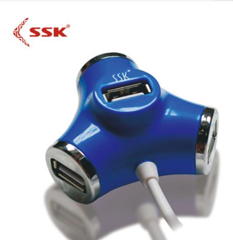 飚王SHU012 一拖四口USB2.0集线器 HUB蓝色 