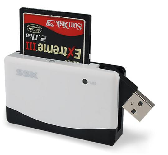  飚王（SSK）SCRM057奔腾II多功能四合一USB接口读卡器 