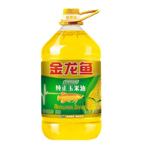 金龙鱼 食用油 非转基因 压榨 一级 纯正玉米油4L（新老包装随机） 