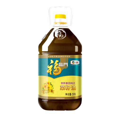 福临门 食用油 非转基因 纯正菜籽油5L 