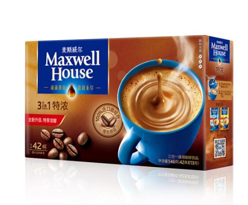 麦斯威尔特浓速溶咖啡42条（546克/盒）（新老包装交替发货） 