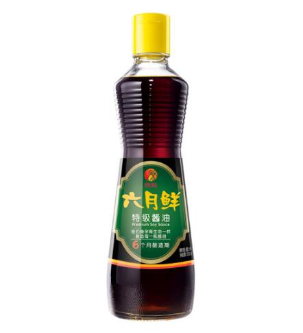 六月鲜特级酱油（酿造酱油）鲜味酱油 500ml/瓶 