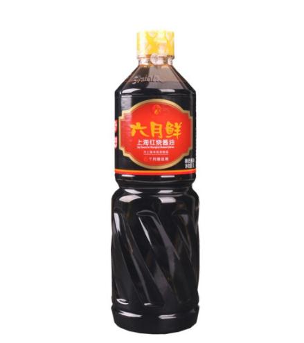 六月鲜上海红烧酱油1L/瓶 